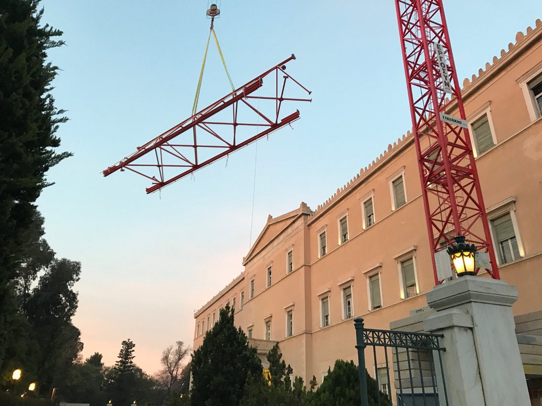 Reinforcment of the Steel Roof of the Hellenic Parlaiment
